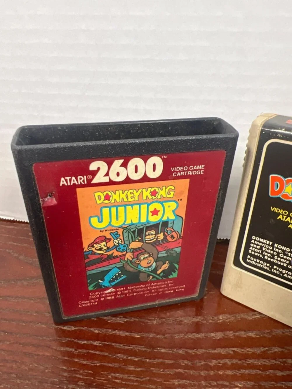 Vintage Donkey Kong & Donkey Kong Junior Atari 2600 Game Bundle Lot